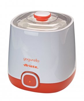 Yogurella Joghurtbereiter 621 von Ariete | 1 Liter Portionsbehälter | weiß/orange