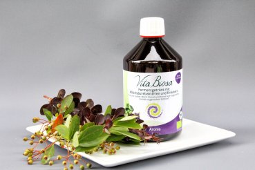 Vita Biosa Aronia 500ml in Bio Qualität - Fermentgetränk mit Milchsäurebakterien und Kräutern