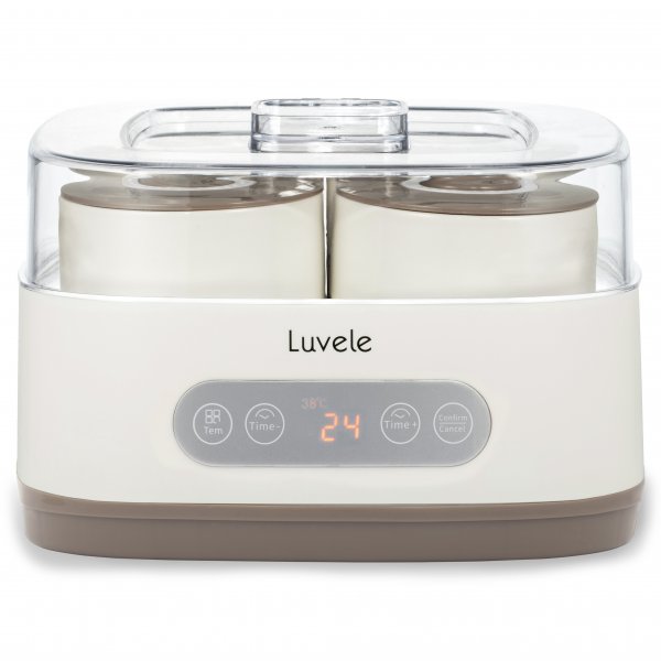 Do you want to make probiotic yogurt / natural yogurt yourself at home? Order the yogurt maker Pure from Luvele with ceramic containers online here. With this yogurt maker you can make homemade yogurt even easier and more convenient.