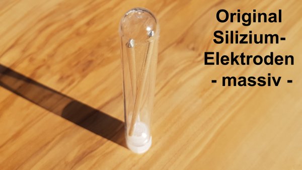 You would like to make colloidal silicium yourself at home. Here you can order silicon electrodes or silicium rods for your Colloidmaster or buy them online